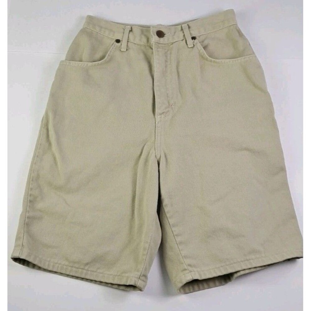 Styles To Go Womens Size 7/8 24" Khaki Tan Bermuda Shorts High Waist Vintage 90s